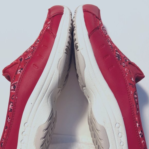 Easy Spirit Travel Time Leather/Textile Clog Slip On Shoes-Women's-Bandana-Comfy - Picture 9 of 14